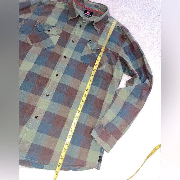 Quiksilver Plaid Button Down Shirt Men’s XL - Picture 4 of 6